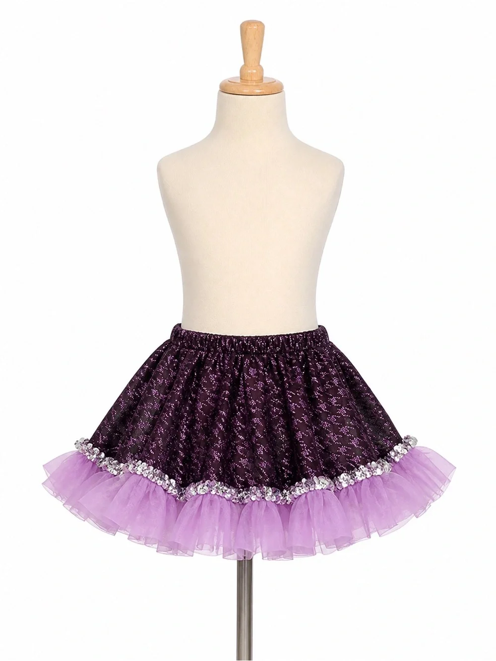 Dance Costume Purple and Lilac Tulle Circle Skirt